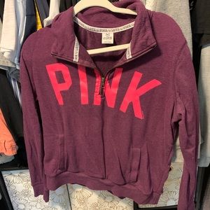 PINK half zip sweatshirt